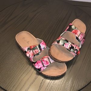 Just Be Double Band  Slide Sandals (Pre-Own)